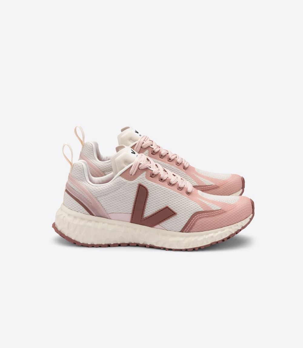 Tenis Veja Mujer - Condor Mesh - Beige/Rosas - 856TLNJPB